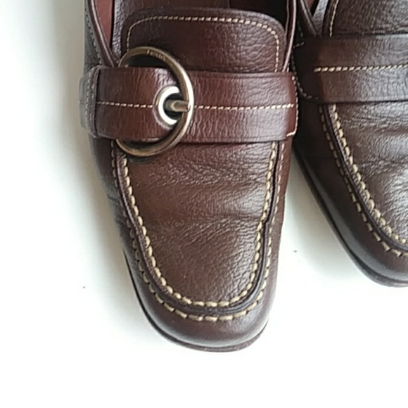 PRADA LOW HEEL STURDY BROWN SHOES, 7 - Picture 6 of 6